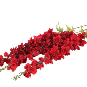 Fleurs artificielles en soie Delphinium Hyacinth, faites à la main, pour mariage et décoration intérieure, rouge, bleu clair, blanc, violet, rose, bleu foncé, champagne - Product Image 5