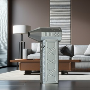 Ventilateur turbo électrique portable mini 2024 noir à charge rapide pour voitures, hôtels et extérieur, installation facile de la boîte à batterie - Product Image 1
