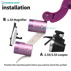 Loupes binoculaires dentaires à LED 2,5X 3,5X 5W, loupe grossissante, projecteur, lampe frontale, équipement optique médical pour dentistes - Product Image 5