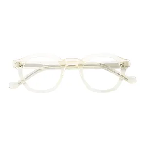 Moda retro özel klasik yuvarlak mazzucchelli asetat tapınak gözlük gözlük çerçevesi