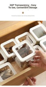 Bocaux de conservation hermétiques en PET transparent en gros, contenants alimentaires en plastique anti-humidité pour céréales, lait en poudre, organisateur de garde-manger - Product Image 4