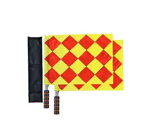 Soccer Referee Flag With Bag The Soccer Referee Patrol Flag Sports Match Football Linesman Flags Referee Equipment