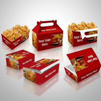 Boîte à emporter de restauration rapide personnalisée en Offre Spéciale Emballage de poulet frit jetable Matériau de qualité alimentaire Nouilles en feuille de laminage mat