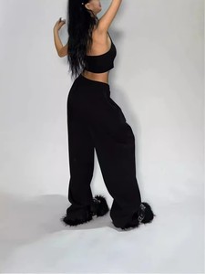 <span class=keywords><strong>Pantaloni</strong></span> Sportivi Casual da <span class=keywords><strong>Donna</strong></span> Primaverili, Joggers Larghi Grigi e <span class=keywords><strong>Neri</strong></span>, <span class=keywords><strong>Pantaloni</strong></span> Oversize <span class=keywords><strong>Classici</strong></span> da Strada - Product Image 4