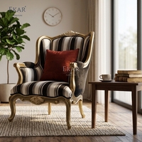 Fauteuil lounge EKAR Lafayette |   Fauteuil à dossier haut classique français pour salon
