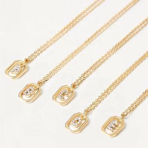 Collier pendentif en diamant pour femmes tendance et de bonne qualité en gros avec chaîne à maillons pour la fabrication de bijoux d'anniversaire - Product Image 3