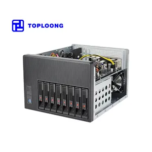 Toploong RTS Nas-08 sản xuất NAS lưu trữ trường hợp SGCC Micro ATX PC trường hợp mạng lưu trữ máy chủ Chassis