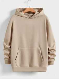 Novedad Otoño/Invierno 2026, Sudadera con Capucha de Forro Polar para Hombre, Estilo Europeo Americano, 100% Algodón, Teñido Liso, Transpirable y Ecológico - Product Image 1