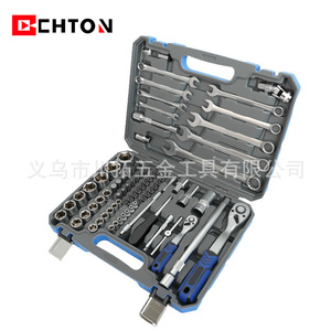 CHTON 82-Piece Auto Repair Tool Kit 72-Tooth Ratchet Wrench Set Chromium Vanadium Steel Mechanical Home Car Repair - Product Image 5