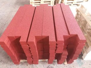 Borde de <span class=keywords><strong>Caucho</strong></span> Reciclado para Área de Juegos en Jardín, Borde de <span class=keywords><strong>Caucho</strong></span> para Césped Compatible con Cortacésped - Product Image 5
