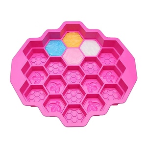 Large Size Honeycomb Shape Silicone Cake <b>Mould</b> Chocolate <b>Soap</b> Wax Pastry Mold - Product Image 2