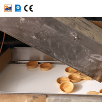 Machine à gaufres en acier inoxydable réglable, production automatique, certification CE, état neuf, PLC