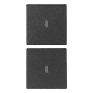 Custom Grey Half Key Wall <b>Switch</b> 1M Neutral 4.44x2.3x0.67cm Double Pack - Product Image 1