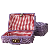 Emballage de cadeau de mariage vintage personnalisé, panier rectangulaire, artisanat, vente en gros de boîtes cadeaux décoratives vides à couvercle