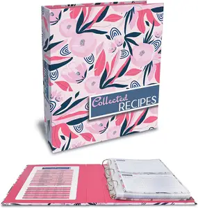 Custom 3 Rings Loose Leaf Binder Recipe Cooking Notebook Recipes Book File Folder Organizer