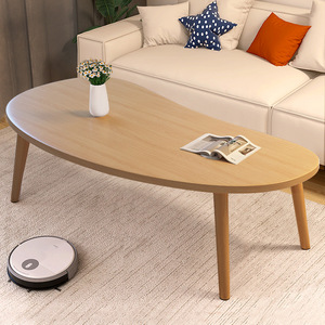 Modern Minimalist Mango Shaped <b>Coffee</b> <b>Table</b> Natural Wood Color Living Room Small <b>Table</b> - Product Image 1