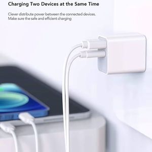 20W USB C Wall Charger <b>Block</b> Dual Port PD Power Adapter Fast <b>Charging</b> <b>Block</b> for Mobile Phones - Product Image 6
