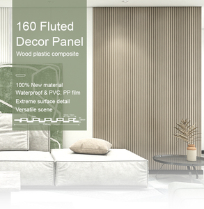 Melinco WPC listón decoración Interior paneles de pared estriados lujo Pvc cubierto interior 3D revestimiento de pared fibra de bambú arte persiana - Product Image 6