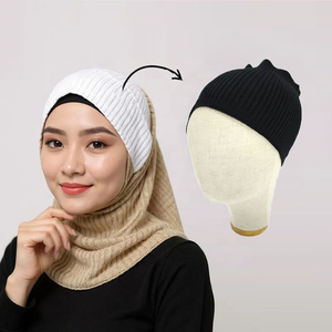 Ribbed <b>Hijab</b> Undercap With Women Inner Grip <b>Cap</b> And Knitted Headscarf Liner For Secure Daily <b>Hijab</b> Styling - Product Image 1