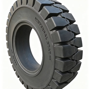 新型9トンフォークリフト用ソリッド工業用タイヤ 8.25-15 (8.25x15) 天然ゴム UNIVERSAL STAR (H155XL2対応) - Product Image 1