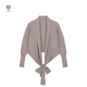 <span class=keywords><strong>Cardigan</strong></span> en jersey de soie et coton tricoté pour <span class=keywords><strong>femme</strong></span>, style <span class=keywords><strong>croisé</strong></span>, doux et léger, idéal pour le Pilates, le ballet et le yoga – Vente en gros personnalisée - Product Image 1