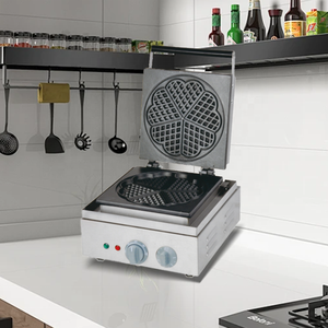 Gaufrier électrique bourré commercial 2024 Offre Spéciale-Gaufrier en forme de coeur à 5 plaques pour un usage professionnel - Product Image 6