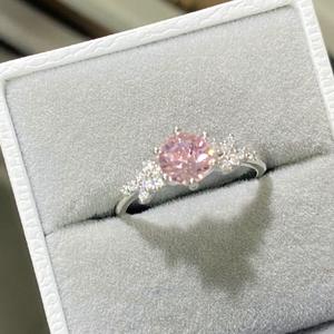 Bague en argent pur S925, design de niche, fleur de glace violette scintillante de rêve, zirconium, diamant de haute qualité, trésor coloré - Product Image 3