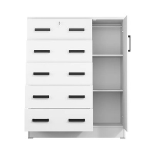 Modern Luxury Wooden MDF White <strong>Tallboy</strong> Solid Wood Chest Drawers <strong>Dresser</strong> Wood Luxury Modern Classic Chest Vanity Makeup With Door - Product Image 3