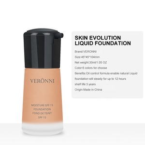 Fond de teint liquide mat doux VERONNI, correcteur, 6 couleurs, crème BB, couvrance totale du visage - Product Image 2