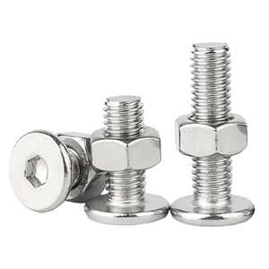 Conjuntos de Pernos y Tuercas de Cabeza Plana Ultra Delgada con Hexágono Interior de Acero Inoxidable 304 de Alta Calidad M1.4 M1.6 M2 M3 M5 M6 M12 - Product Image 1