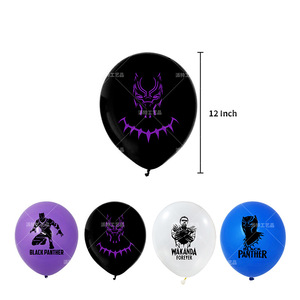 BIack Panther Globos impresos de 12 pulgadas pastel de papel desechable Cupcake Topper niños niño superhéroe Kit de decoración para fiesta de feliz cumpleaños - Product Image 4