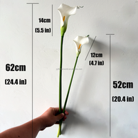 Prix Usine Grande Taille Lys Calla Artificiel en EVA Fleur au Toucher Réel pour Centre de Table Décoration