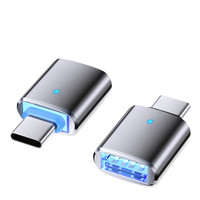 Adaptateur de connecteur usb c otg de type prix usine avec 3 lumières led pour tablette de téléphone mobile intelligent Android