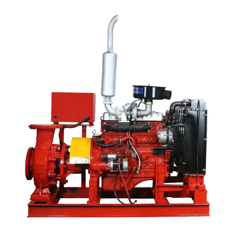 Diesel fire pump set power emergency automatic diesel fire booster water stable plug pump