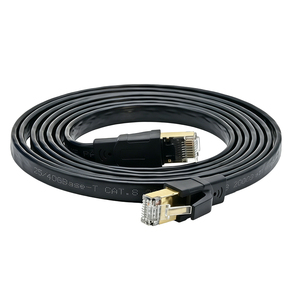 <span class=keywords><strong>สาย</strong></span>แพทช์อีเธอร์เน็ตแบบแบน CAT8 FTP SFTP แบบถัก, <span class=keywords><strong>สาย</strong></span> LAN RJ45 ป้องกันสัญญาณรบกวนสองชั้น ความเร็ว 40Gbps, สำหรับการเดินสายไฟแบบซ่อนในบ้านและสำนักงาน - Product Image 1