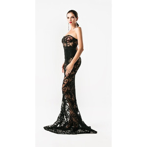 Abito da sera in pizzo nero - Product Image 3