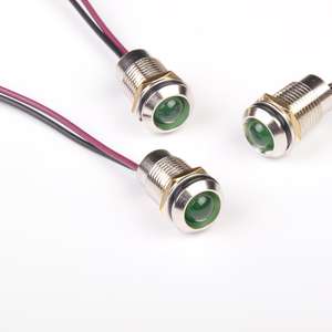 ไฟแสดงสถานะ<span class=keywords><strong>12</strong></span>มม. 0-220VAC/DC LED ไฟแสดงสถานะโลหะพร้อมสายตะกั่วยาว200มม. - Product Image 6