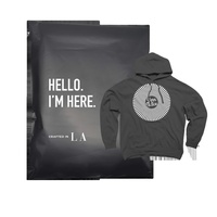 Enveloppe d'expédition en polyéthylène noir mat biodégradable avec logo personnalisé imprimé pour vêtements, t-shirts, sacs d'expédition