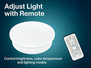 Lámpara de Mesa LED Recargable con Control Remoto, Luz LED PUCK, Luz Cálida y Cambio de Color RGB - Product Image 2