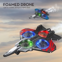Nuevo Avión de espuma EPP de combate con Control remoto, Mini helicóptero Rc de 360 °, Drones para principiantes para niños y adultos con luz