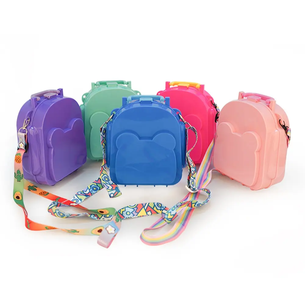 Cancelleria e materiale scolastico grazioso Design Lunchbox multicolore personalizzato Bento scatola per il pranzo sacchetti di scuola scatola per il pranzo per bambini