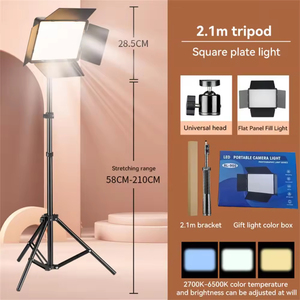 Nuevo estilo, luz de cámara de luz Fil <span class=keywords><strong>Lin</strong></span> portátil de 2017 para fotografía profesional con soporte y luz LED de Control remoto - Product Image 2