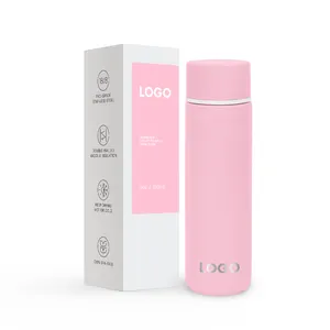 Small Water Bottle 6.8 Oz Mini Water Bottle Insulated Stainless Steel Skinny Water Bottle