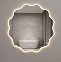 Miroir intelligent sans cadre haut de gamme, miroir de vanité anti-buée à LED pour salle de bain de luxe, projet OEM/ODM