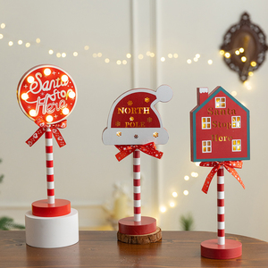 Letrero de Madera Creativo con Letras Verdes para Navidad, Adornos de Bienvenida para el Hogar, Decoraciones Colgantes para la Casa, Venta al por Mayor - Product Image 2