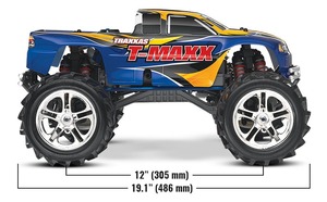 <span class=keywords><strong>Traxxas</strong></span> T-Maxx Classic 1/10 4WD Nitro Monster Truck TRX 2.5, Motor de Carreras con Arranque Fácil, Auto de 2 Velocidades, Control Remoto, Coche <span class=keywords><strong>RC</strong></span> - Product Image 3
