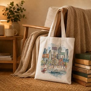 <span class=keywords><strong>Bolsa</strong></span> <span class=keywords><strong>de</strong></span> Lona Urbana, <span class=keywords><strong>Bolsa</strong></span> <span class=keywords><strong>de</strong></span> Compras Reutilizable para el <span class=keywords><strong>Trabajo</strong></span>, Viajes, Regalo con Diseño <span class=keywords><strong>de</strong></span> Paisaje Urbano para Amigos - Product Image 3