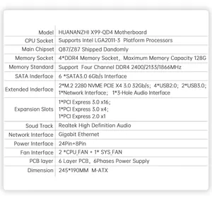 Комплект материнской платы HUANANZHI x99 E5 2640 V3 DDR4 16 Гб (8gbx2) NVME M.2 USB3.0 SATA3, комбинированная память, Россия, поддержка крипто USD