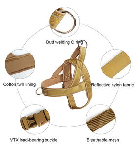 <span class=keywords><strong>Harness</strong></span> Anjing Khusus dengan Bantalan Nilon Reflektif Anti-Tegangan untuk Kucing Sedang dan Ekstra Besar Tali Hewan Peliharaan - Product Image 6