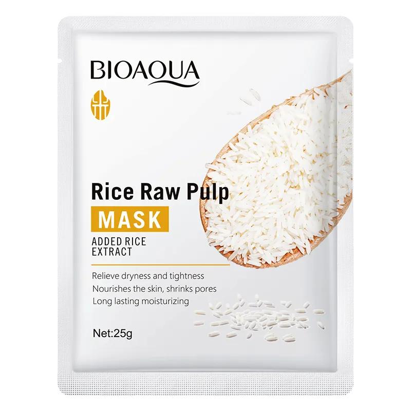 ماسك أرز BIOAQUA للعناية بالبشرة من صانعي القطع الأصلية ماسك للوجه للترطيب لزيادة درجة الرطوبة في البشرة
